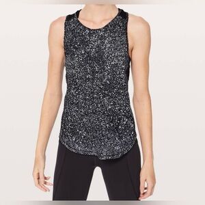 Lululemon black splatter tank